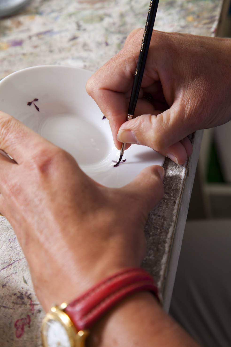 Laurence Mazerat · Décoratrice sur porcelaine · Atelier l'Echoppe à porcelaine