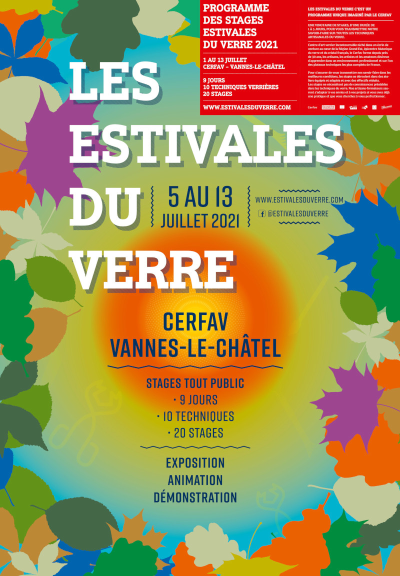 Affiche " Les Estivales du Verre " 2021