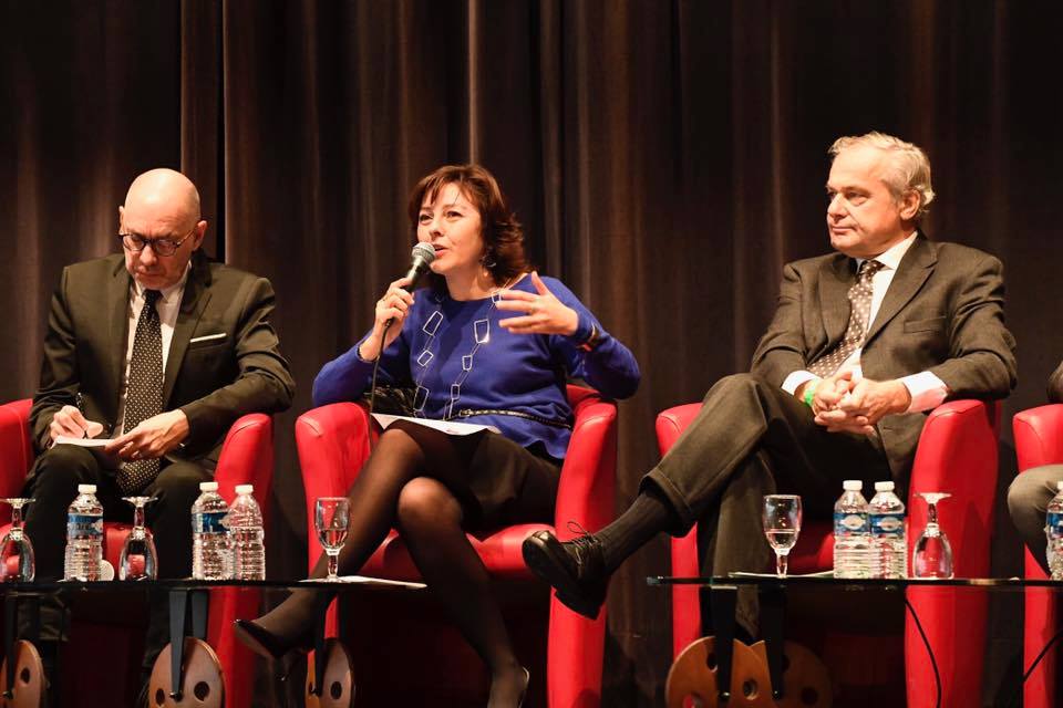 De g. à dr. : Michel-François Delannoy, Carole Delga, Rollon Mouchel-Blaisot