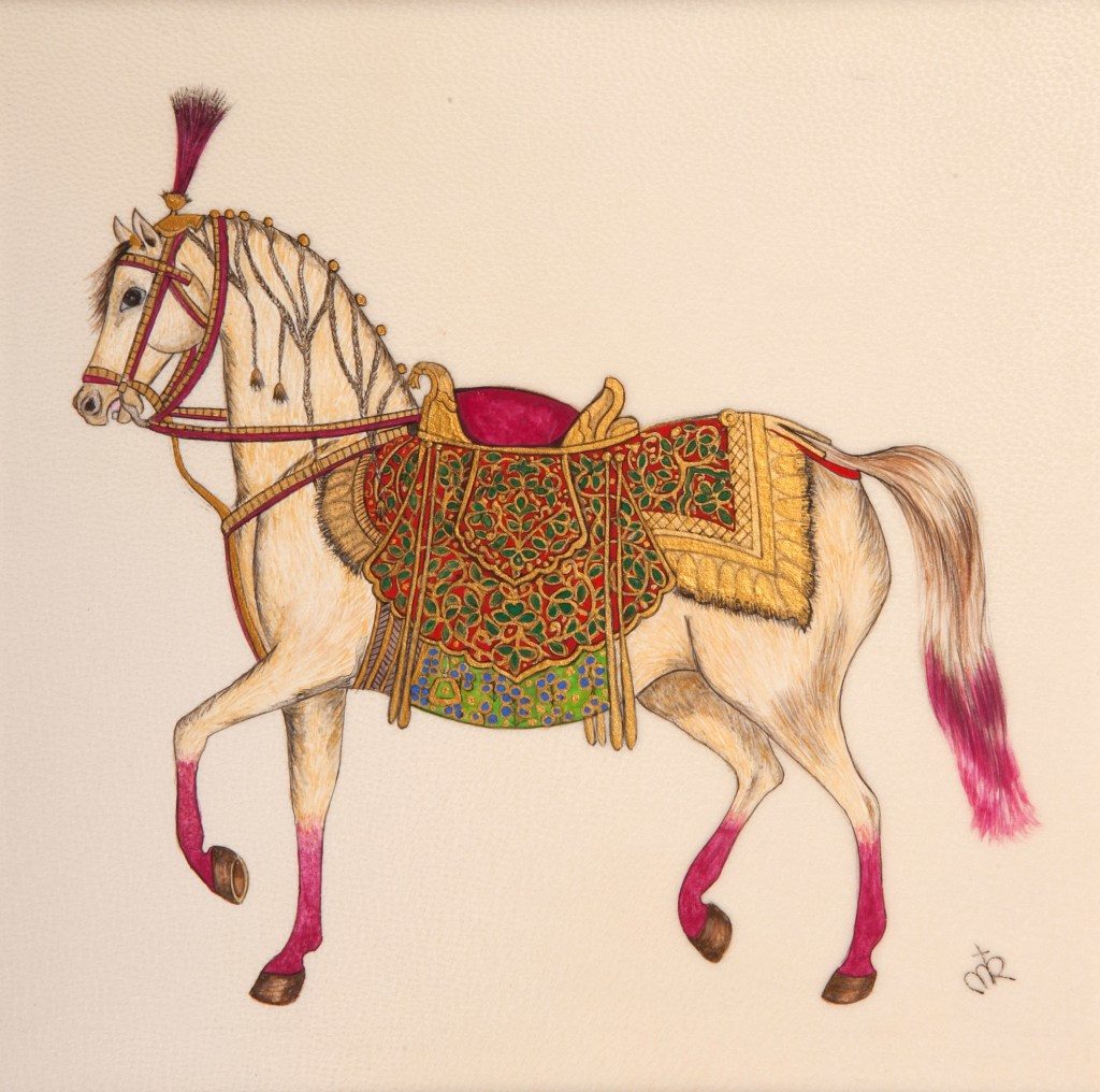 Reproduction par Anastasia · Cheval XVe siècle / Art Moghol ∼ British Museum (Londres)