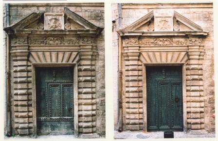Serge Ivorra · Restauration de la porte de la Maison des Commandeurs à Pézenas © DR