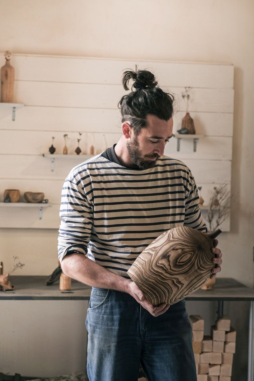 Anthony Sardo - tourneur sur bois - atelier Drosah©CélineZ-studio Fauve
