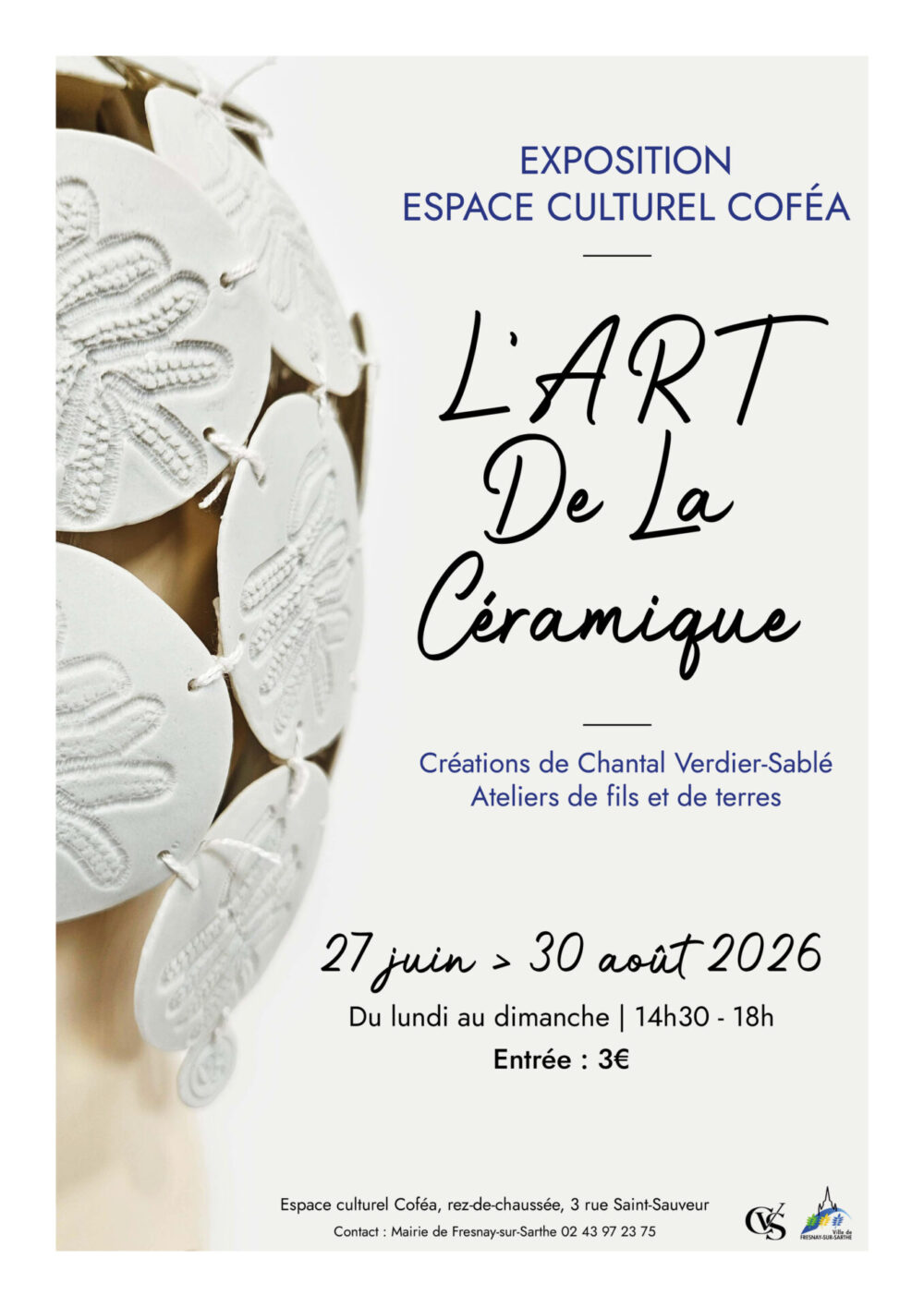 affiche exposition chantal verdier sablé
